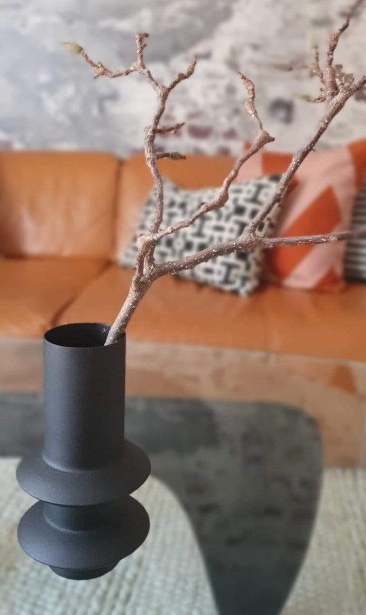 LaLe Living Vase Semra in Schwarz, 11 x 19,5 cm Fabrikpreis