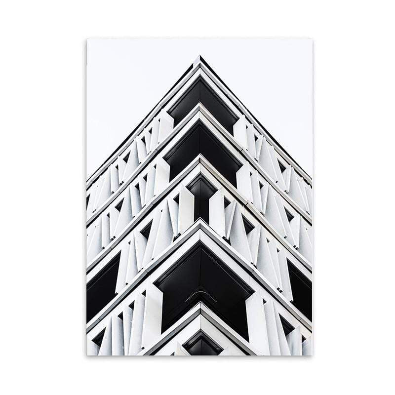 LaLe Living Bild Leinwanddruck Abstrakt Building A3 / A4 Begrenztes Angebot