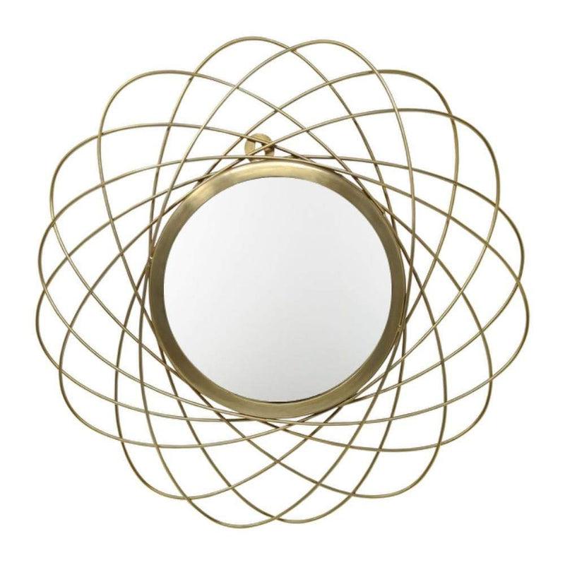 LaLe Living Wandspiegel "Ayna" aus Eisen in Gold, Ø44,5cm Exklusivangebot