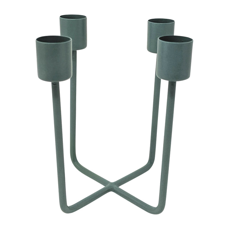 LaLe Living Kerzenhalter "Quattra" aus Eisen in Petrol, 12,5x14,5cm Weihnachtsangebot