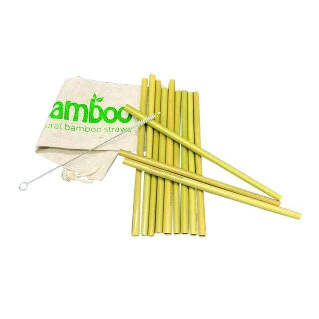 Strohhalm-Set aus 12 Bambus Strohälmen Online Outlet