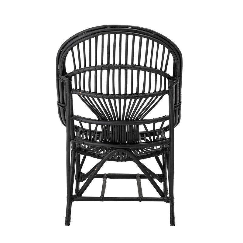 Bloomingville Joline Loungesessel, Schwarz, Rohrstock Super Rabatt