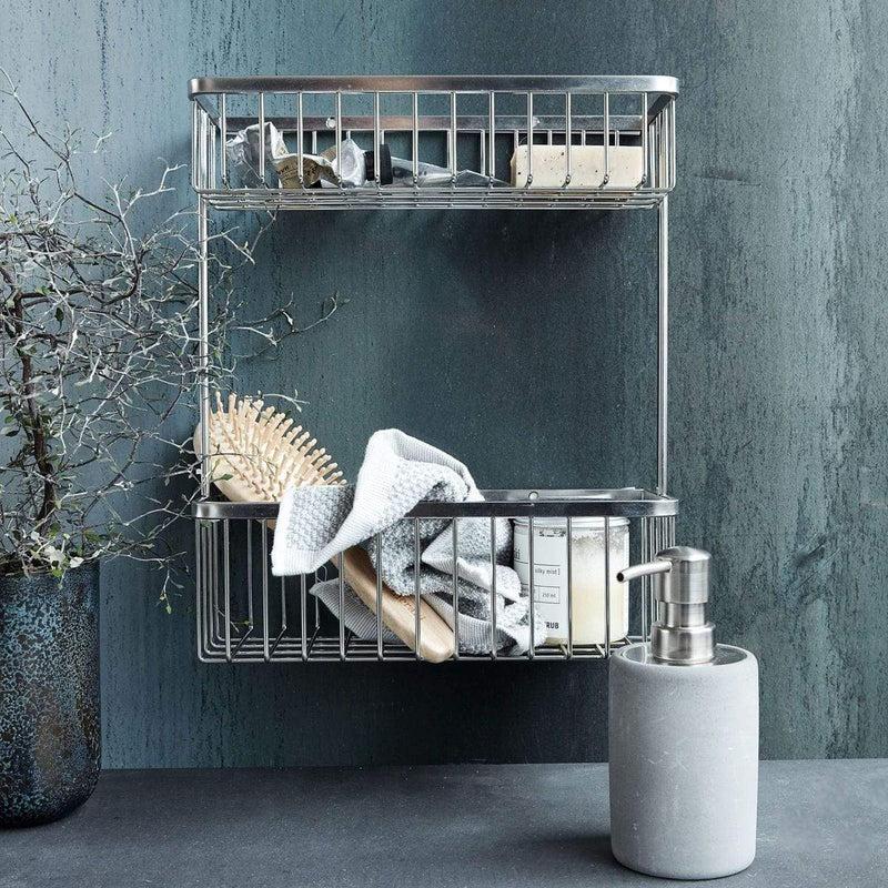 House Doctor Korb Bath Double Silber 50% Rabatt mit kostenlosem Versand