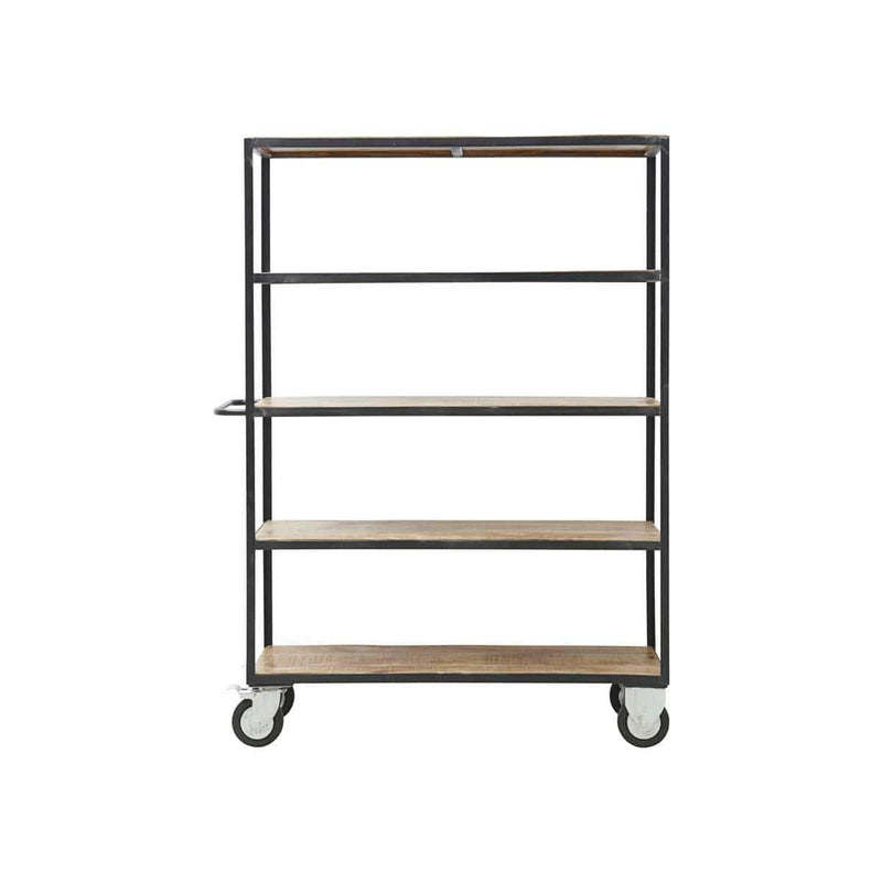 House Doctor Regal mit 4 Rollen Schwarz / Holz Black Friday Preise