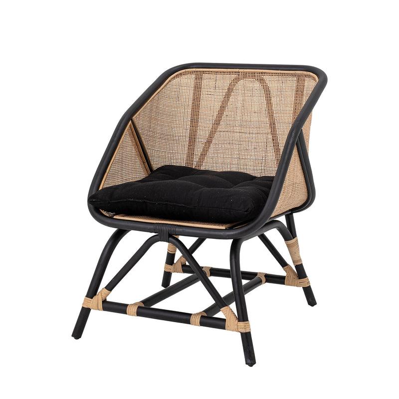 Bloomingville Loue Loungesessel, Schwarz, Rattan Preisnachlass