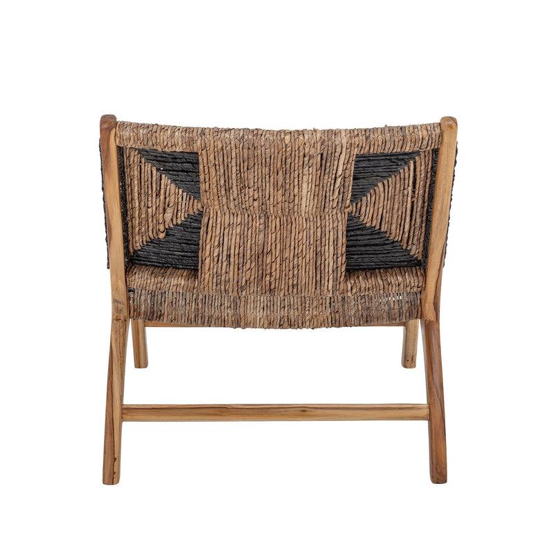 Bloomingville CREATIVE COLLECTION Grant Loungesessel, Schwarz, Teakholz Valentinstagsangebot