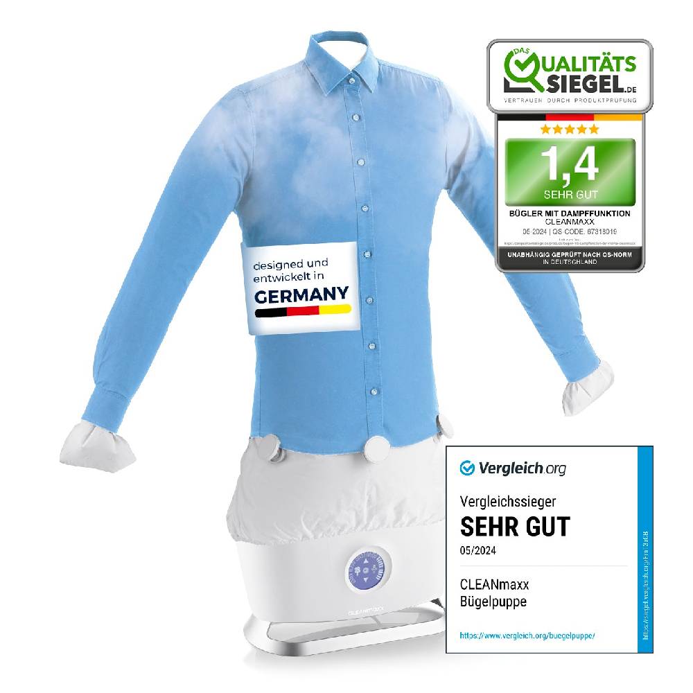CLEANmaxx Hemdenbügler PRO STEAM - Weiß Rabatt