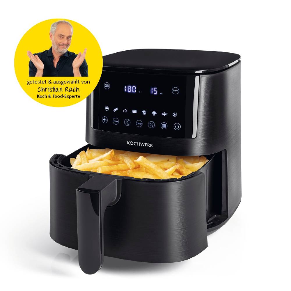 Rachs KOCHWERK Heißluft-Fritteuse Digital 4,2l - 8 Programme - mit Erinnerungsfunktion Saisonschlussverkauf
