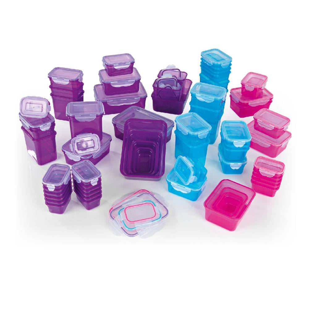 GOURMETmaxx Frischhaltedosen Klick-it - 144-tlg. - Lila/Pink/Türkis Vatertagsangebot