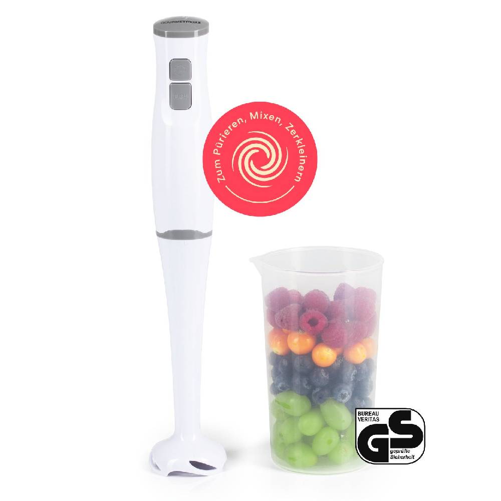 GOURMETmaxx Stabmixer mit Messbecher - weiß/grau