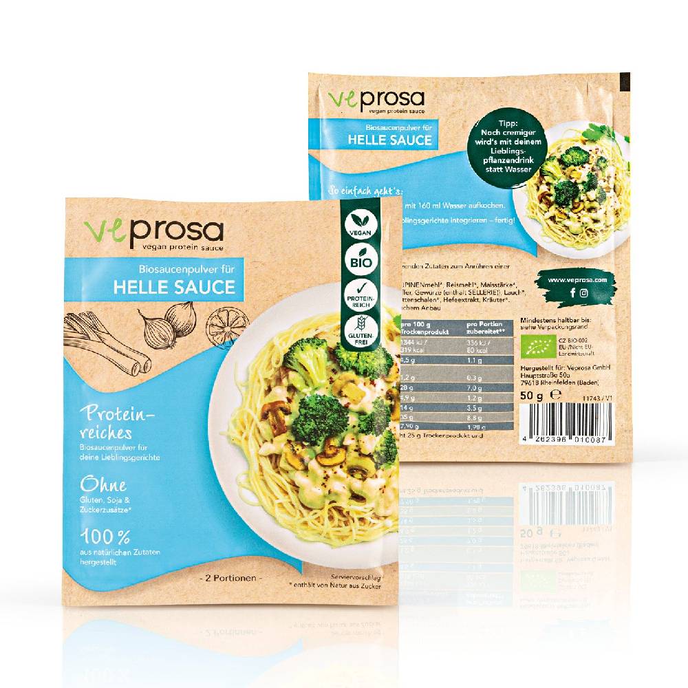 veprosa vegan protein sauce Biosaucenpulver für helle Sauce (50 g)