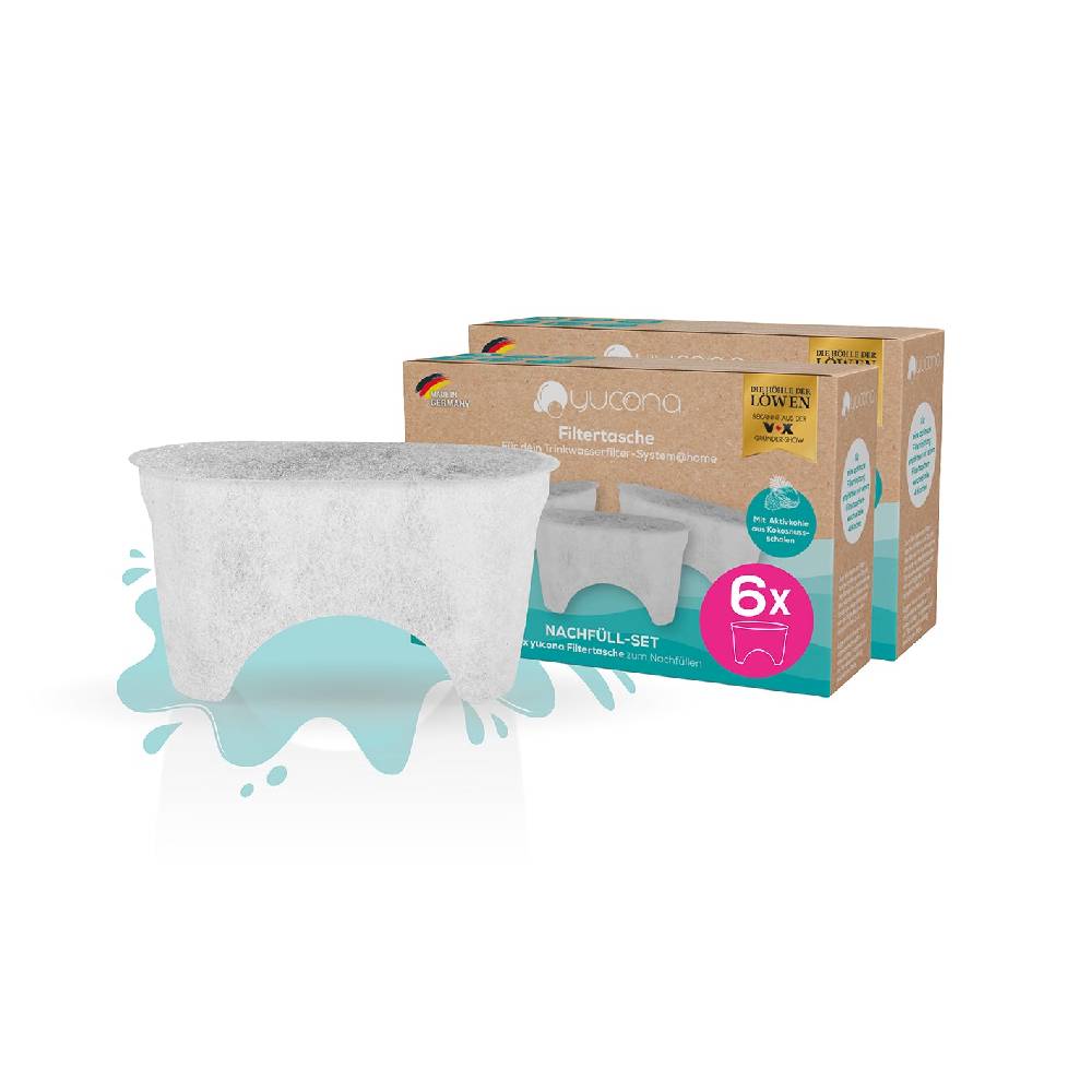 yucona Wasserfilter Nachfüllset - 6er-Set Filtertaschen Nur für heute