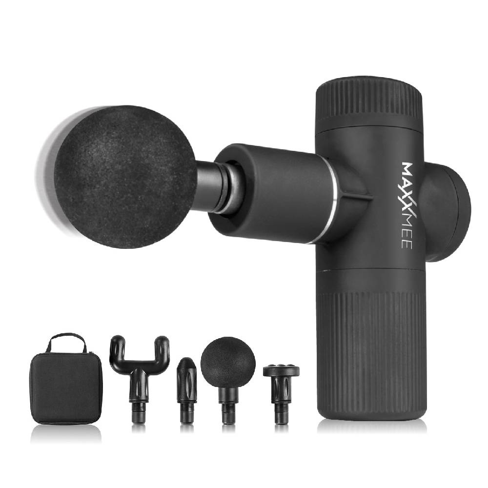 MAXXMEE Mini Massage Gun Pro - 6 Leistungsstufen mit integriertem Power-Boost - Schwarz Bis zu 60% Rabatt