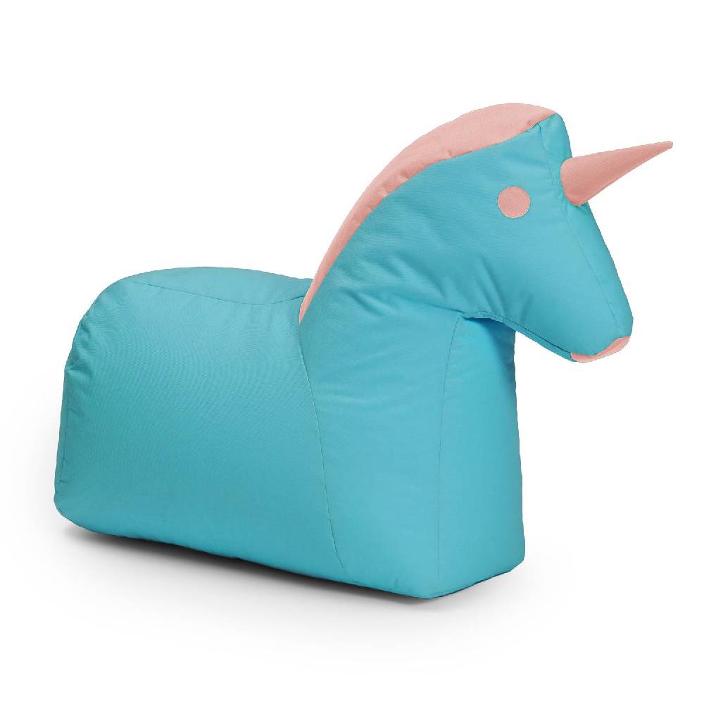LUMALAND Kindersitzsack Animal Line Einhorn (120 L) - indoor & outdoor - Türkis/Pastell Pink Black Friday Preise