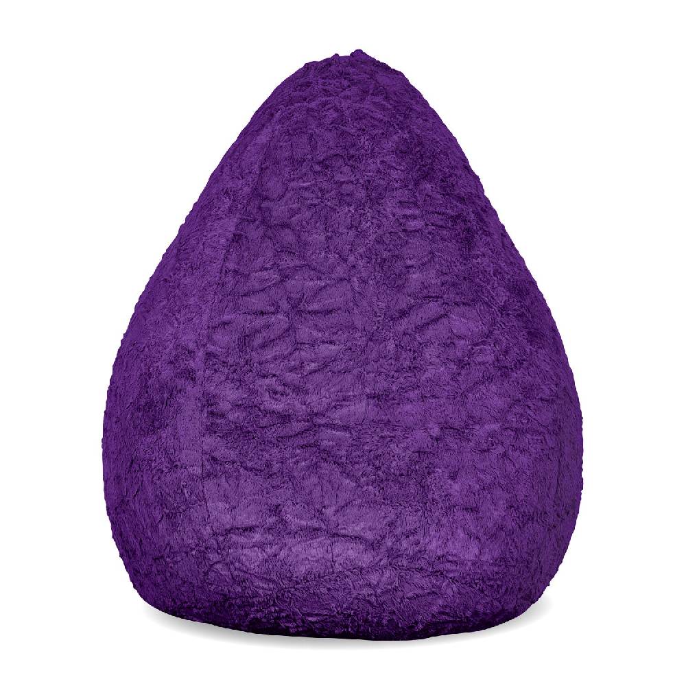 LUMALAND Luxury Fluffy Sitzsack (120 L) - indoor - Lila