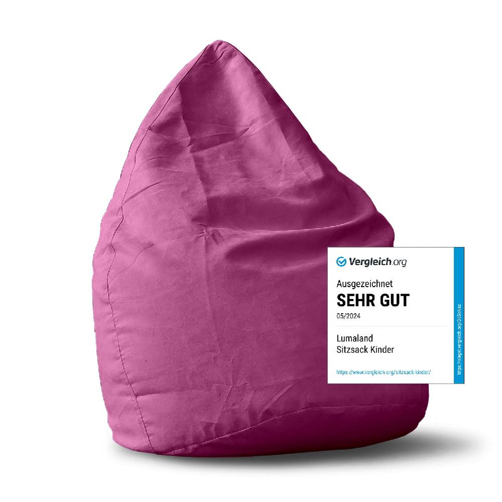 LUMALAND Luxury XL PLUS Sitzsack (220 L) - Indoor - Pink