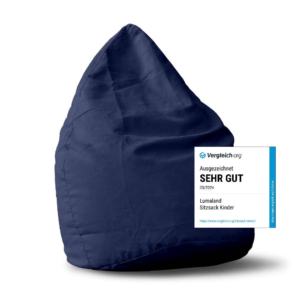 LUMALAND Luxury XL PLUS Sitzsack (220 L) - indoor - Dunkelblau Nur für heute