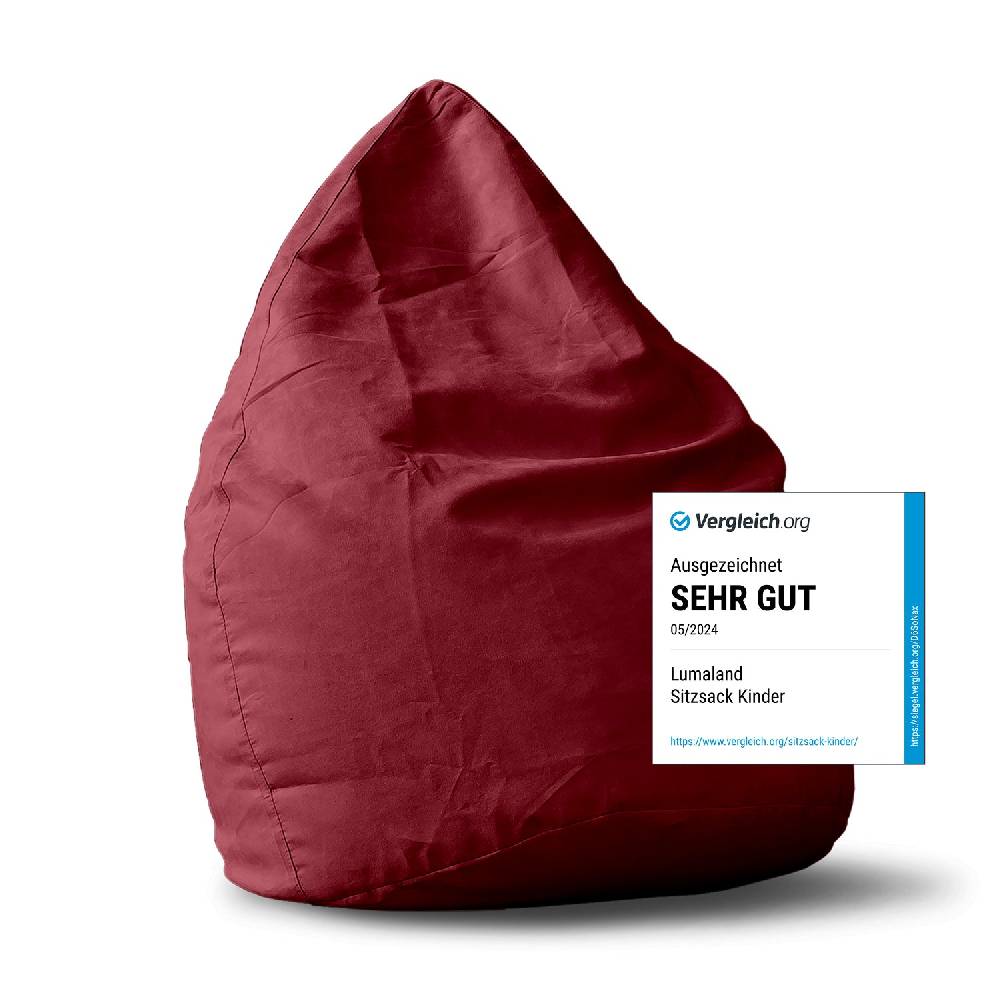 LUMALAND Luxury XL PLUS Sitzsack (220 L) - indoor - Rot Vierteljährliche Förderung