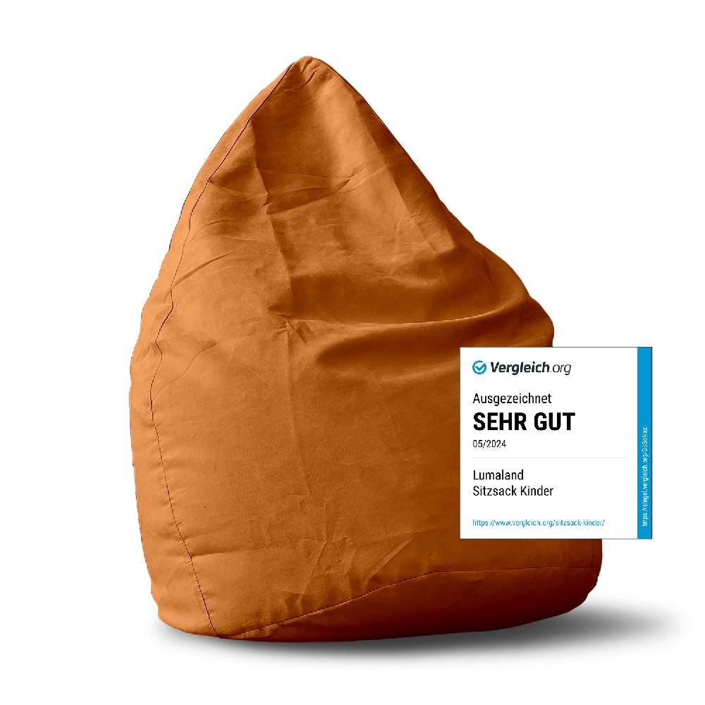 LUMALAND Luxury XL PLUS Sitzsack (220 L) - indoor - Orange