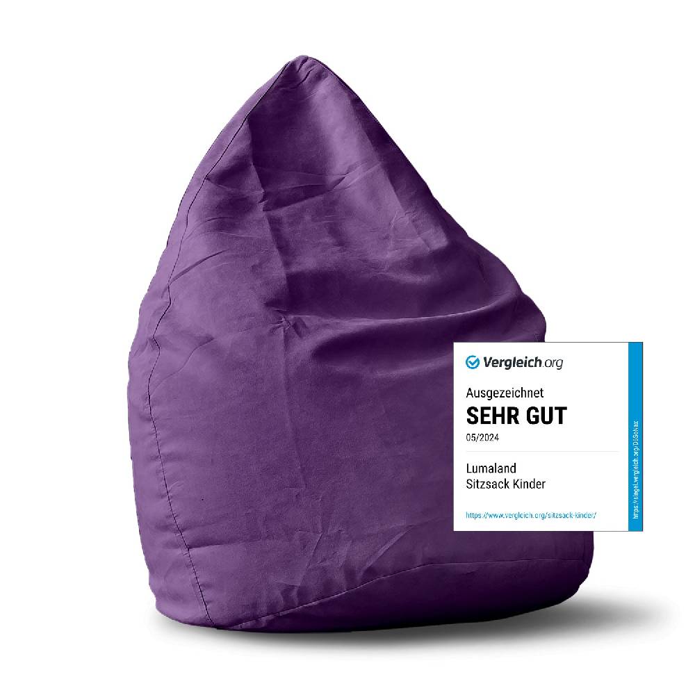 LUMALAND Luxury XL Sitzsack (120 L) - indoor - Lila