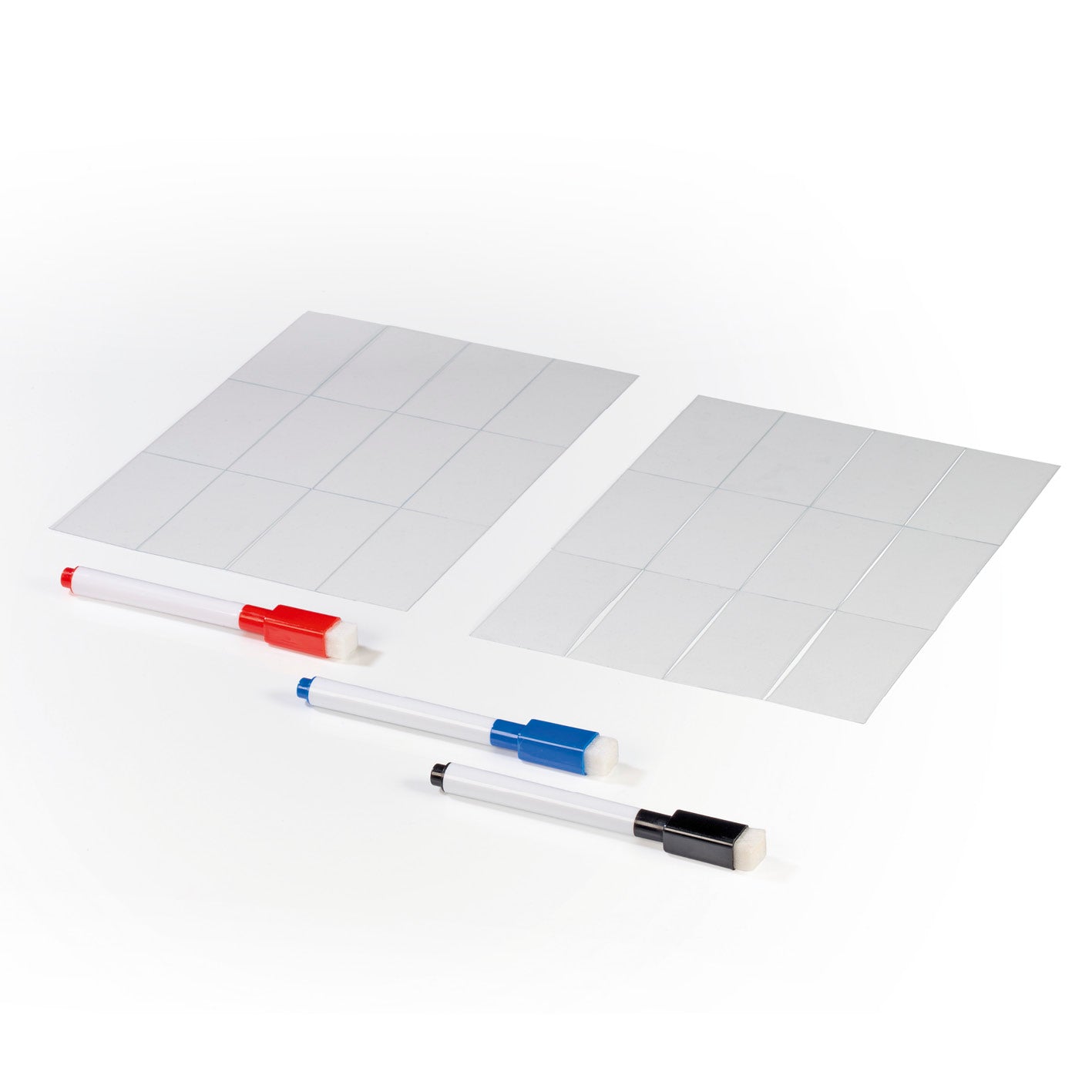 EASYmaxx Schreib-Set für Leuchtkasten - 3 Stifte & 20 blanko Karten - schwarz/blau/rot im Angebot