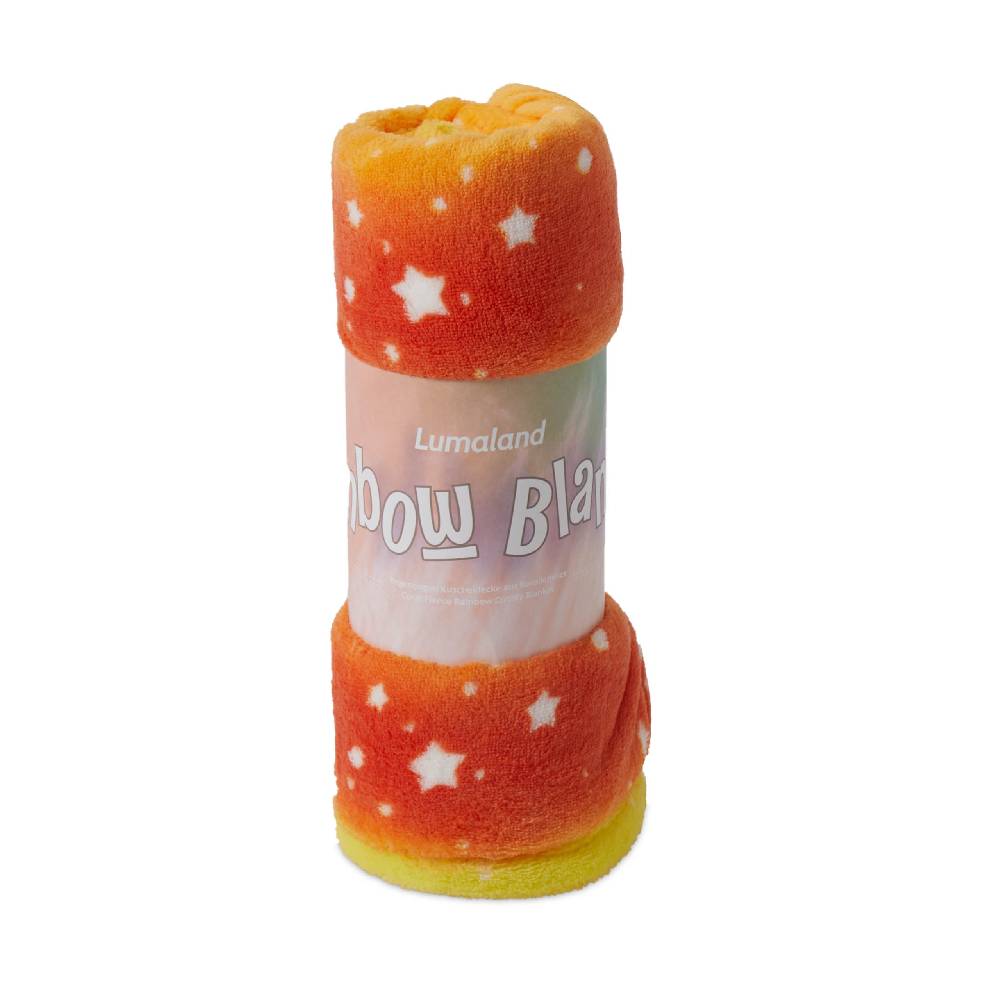 LUMALAND Kuscheldecke für Kinder - 100 x 150 cm - Orange Star Sonderangebot