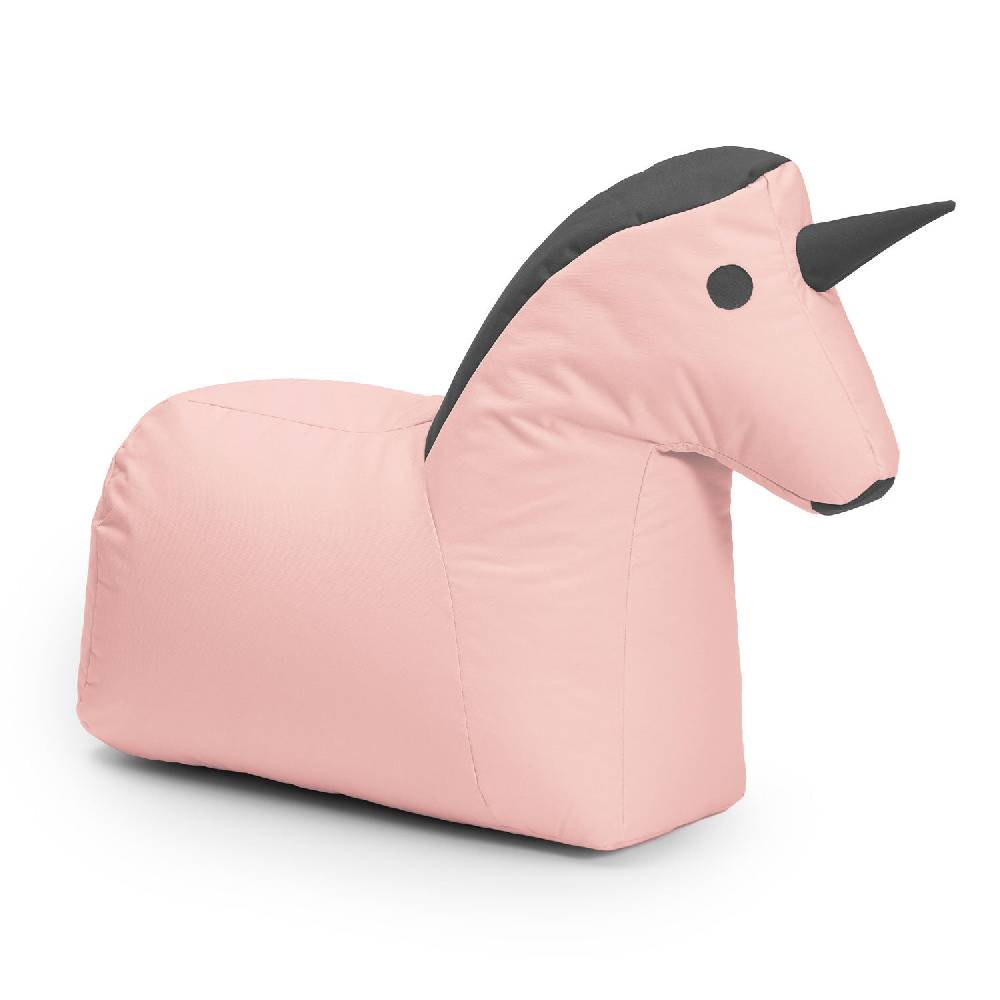 LUMALAND Kindersitzsack Animal Line Einhorn (180 L) - indoor & outdoor - Pastell Pink/Stahlgrau Rabatt