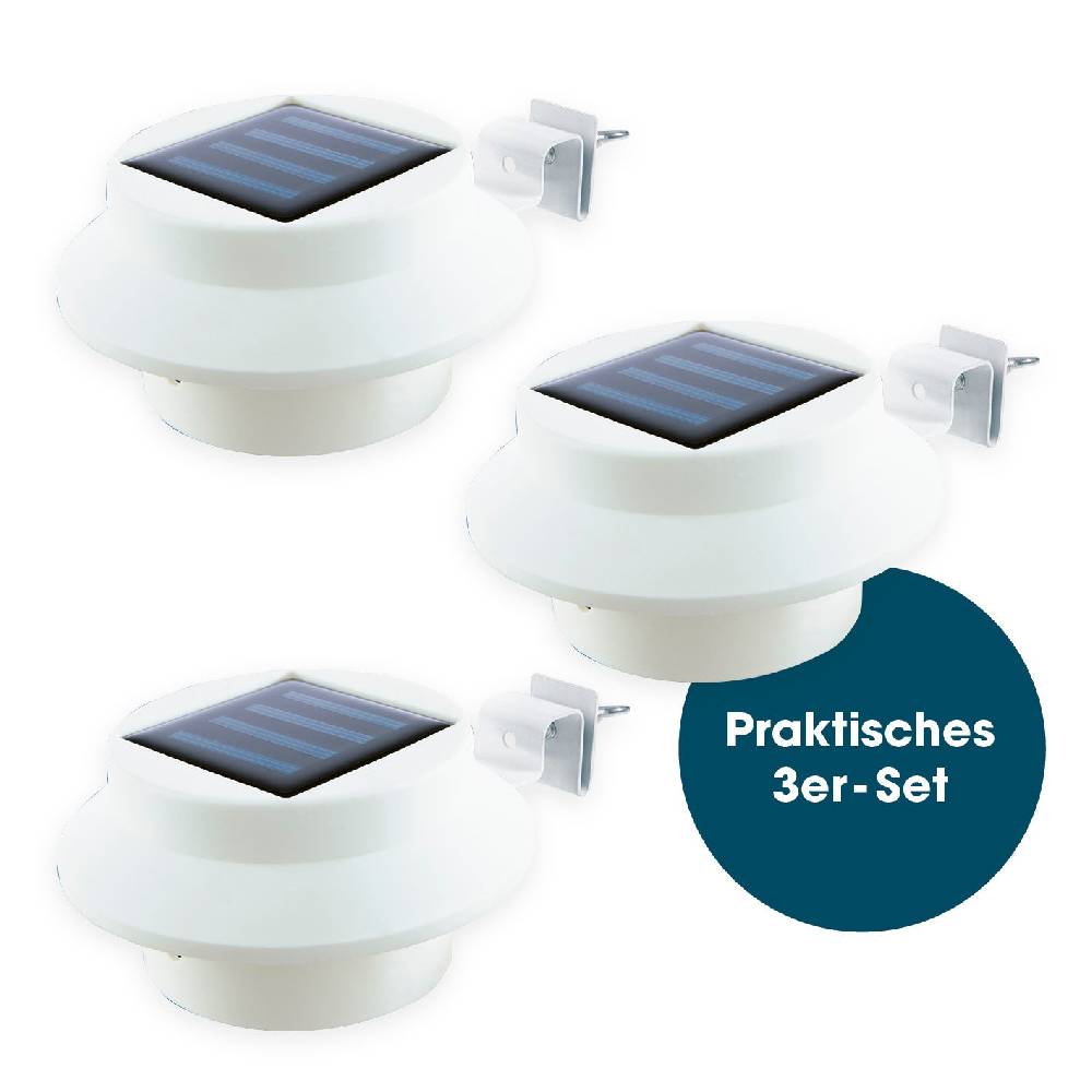 EASYmaxx Dachrinnen-Leuchten - 3er-Set