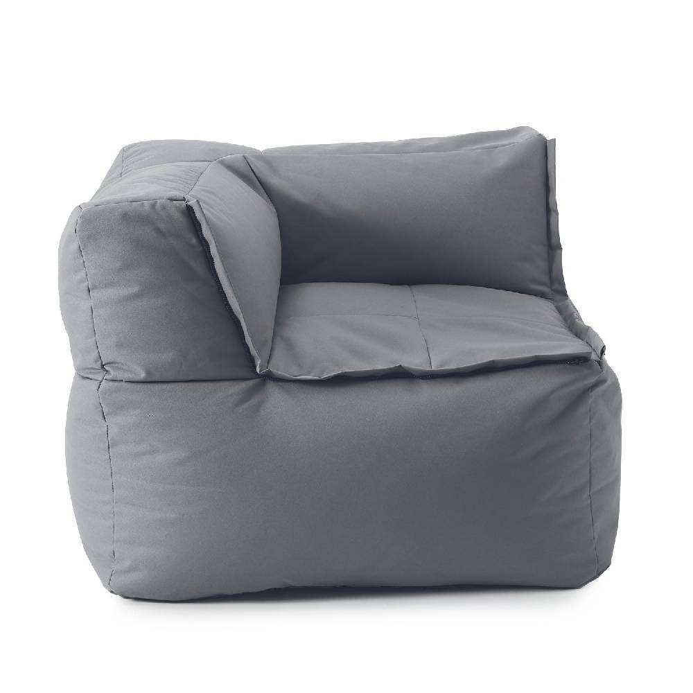 LUMALAND Sitzsack-Sofa Ecke links (340 L) - Modulares System - indoor & outdoor - Grau Exklusivangebot