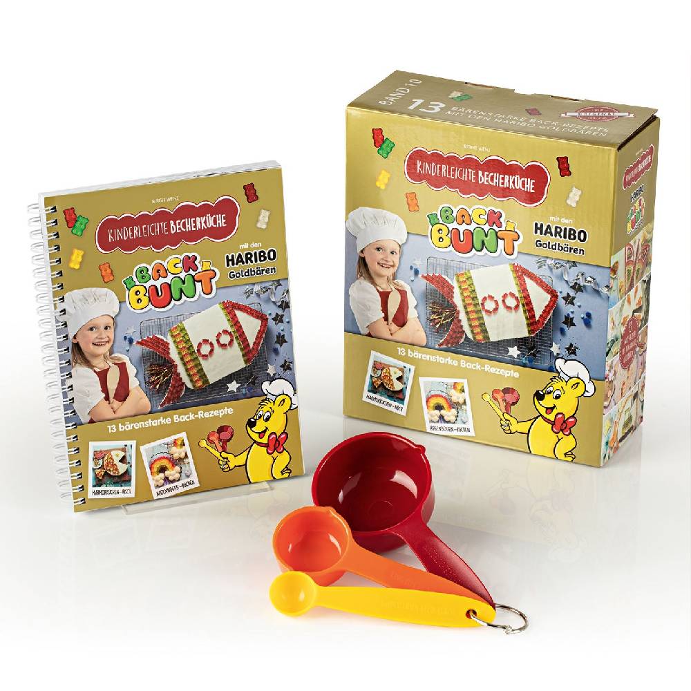 Kinderleichte Becherküche Rezeptbuch inkl. Messbecher-Set - Band 10 - Back bunt mit den Haribo Goldbären Kauf eins, bekomm eins gratis