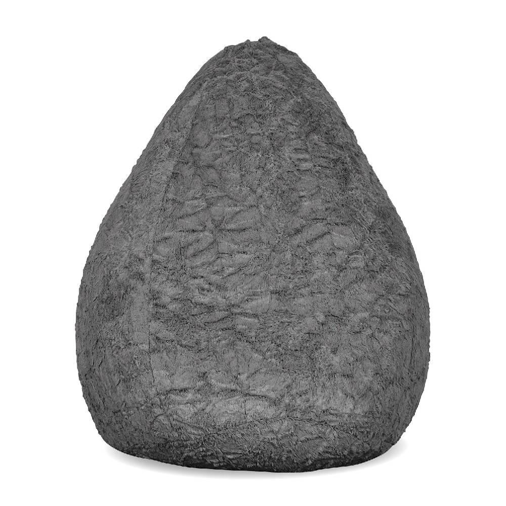 LUMALAND Luxury Fluffy Sitzsack (120 L) - indoor - Grau
