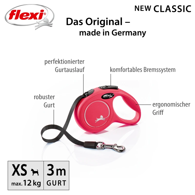 fressnapf Flexi New Classic Gurt rot XS 3 m 12 kg Rabatte dieses Monats