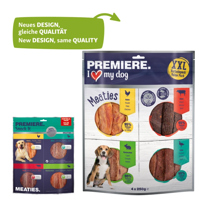 fressnapf PREMIERE Pure Meaties XXL Mix 4x250g Tiefpreis