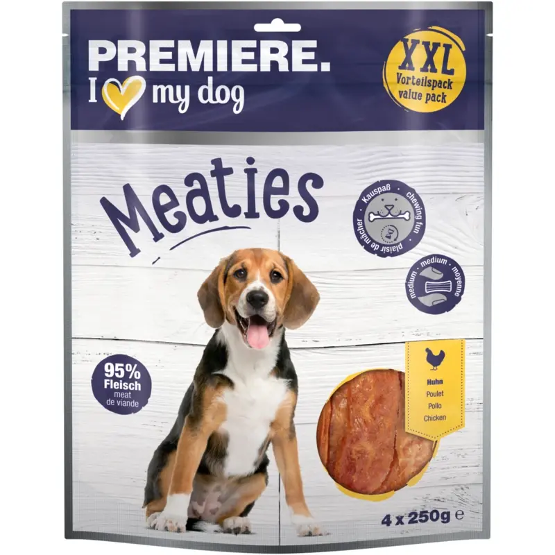 fressnapf PREMIERE Pure Meaties Huhn XXL 4x250g Vorteilspack Zeitbegrenzte Promotion