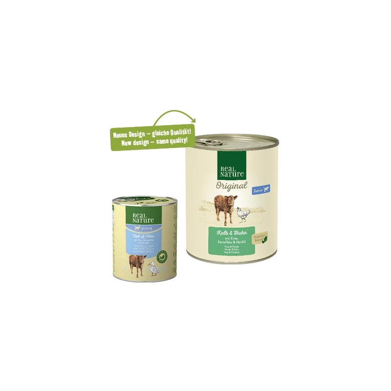 fressnapf REAL NATURE Original Nassfutter für Hunde Junior Kalb & Huhn 6x800 g Bis zu 65% Rabatt