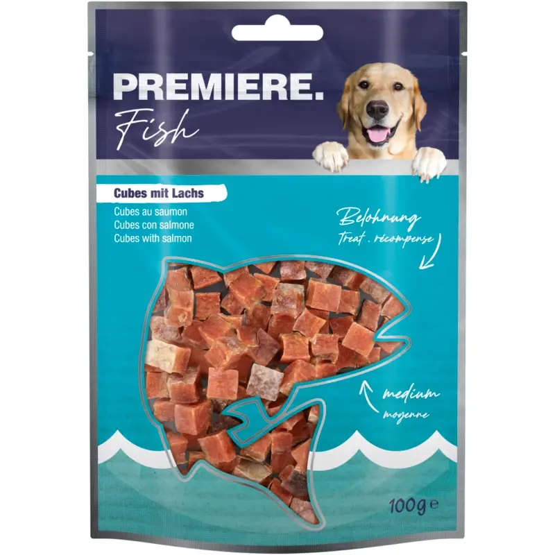 fressnapf PREMIERE Fish Cubes mit Lachs 100g 50% Rabatt mit kostenlosem Versand