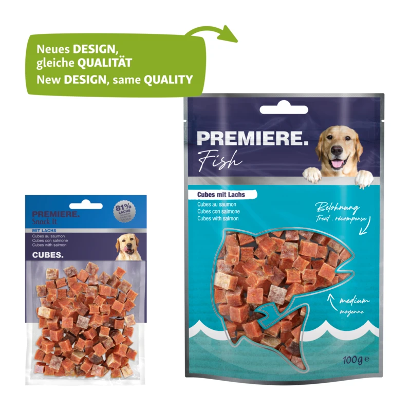 fressnapf PREMIERE Fish Cubes mit Lachs 100g 50% Rabatt mit kostenlosem Versand