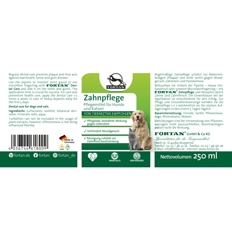 fressnapf Fortan Zahnpflege 250ml Saisonschlussverkauf