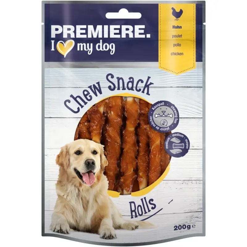 fressnapf PREMIERE Chew Snack Kaustangen Rolls Huhn 200g Saisonschlussverkauf