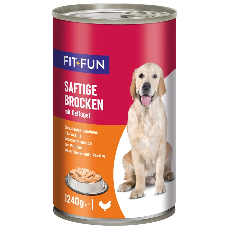 fressnapf FIT+FUN Nassfutter Hund Audlt Ragout Geflügel 6x1 24 kg Jubiläumsangebot