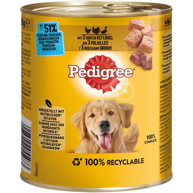 fressnapf Pedigree Classic 12x800 g 3 Sorten Geflügel VIP-Rabatte