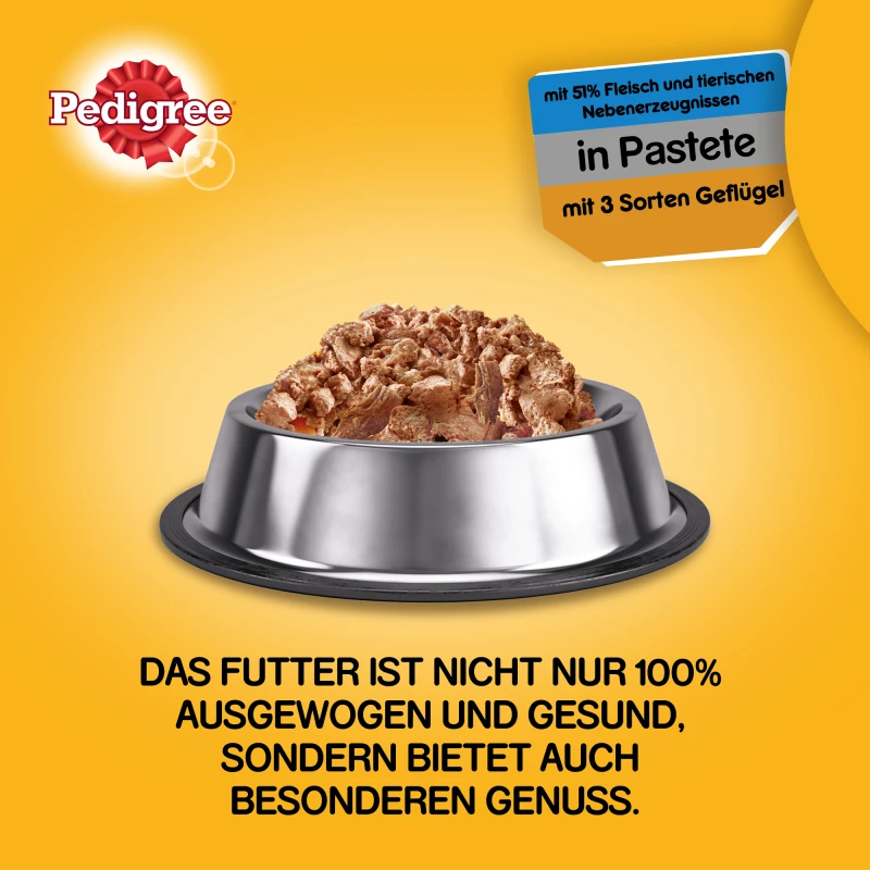 fressnapf Pedigree Classic 12x800 g 3 Sorten Geflügel VIP-Rabatte