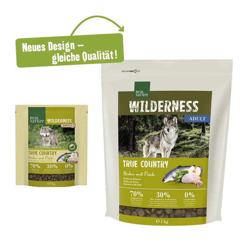 fressnapf REAL NATURE WILDERNESS True Country Adult Huhn mit Fisch 1 kg Begrenzte Freigabe