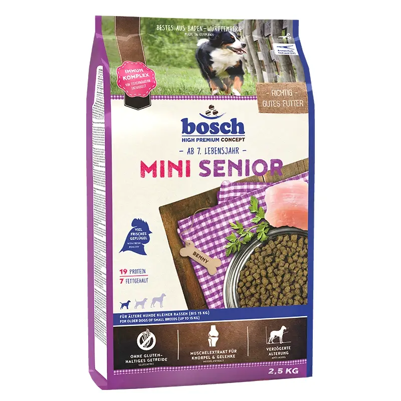 fressnapf bosch Mini Senior Geflügel 2 5 kg 50% Rabatt für begrenzte Zeit