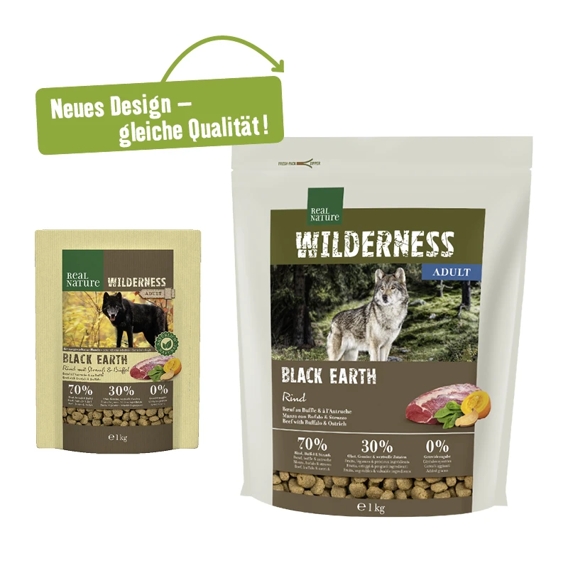 fressnapf REAL NATURE WILDERNESS Black Earth Rind & Büffel 1 kg Fabrikverkauf