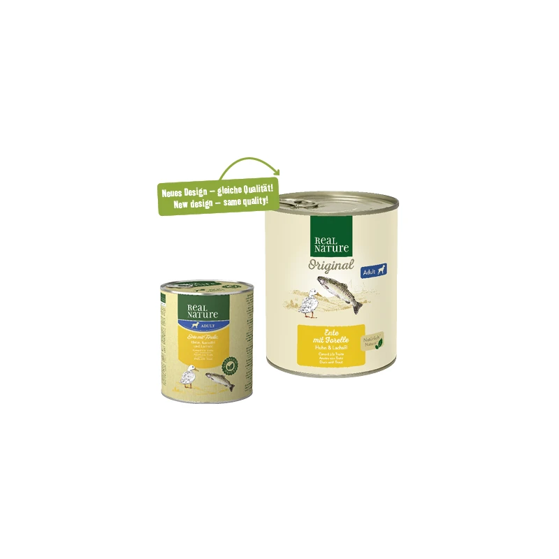 fressnapf REAL NATURE Original Nassfutter für Hunde Adult Ente mit Forelle 6x800 g Günstig kaufen