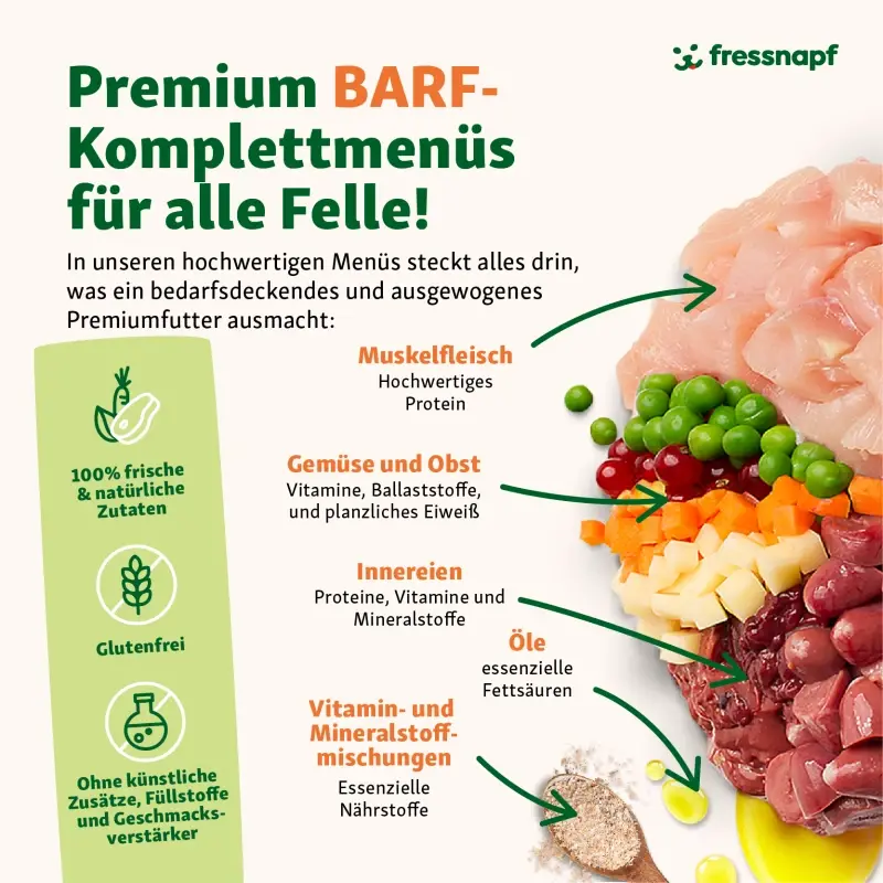 fressnapf ProCani BARF Komplettmenü TK-Blockware Napffertig Probierpaket Geflügel 16x500 g Bis zu 50% Rabatt