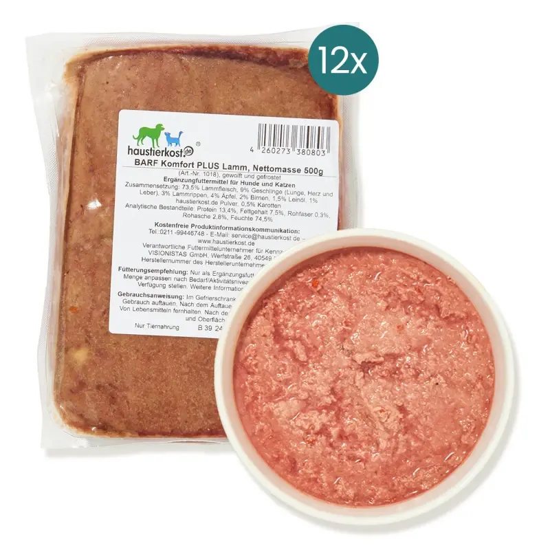fressnapf haustierkost.de BARF Komfort PLUS Lamm Frostfutter 12 x 500 g