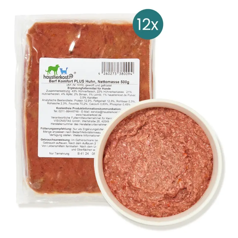 fressnapf haustierkost.de BARF Komfort PLUS Huhn Frostfutter 12 x 500 g