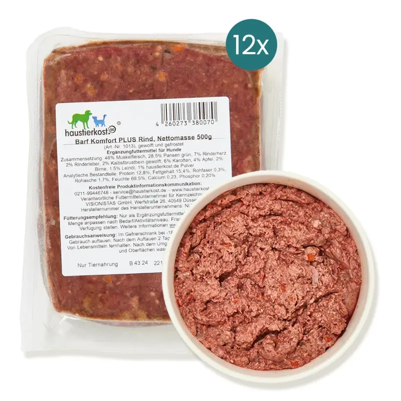 fressnapf haustierkost.de BARF Komfort PLUS Rind Frostfutter 12 x 500 g Discount Store für neue Produkte